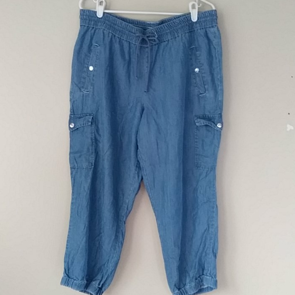 Lyocell Stretch Comfort Waist Crop Ankle Pants 14M